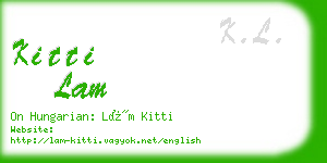 kitti lam business card